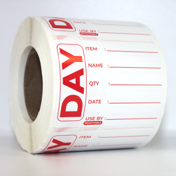 Food Hygiene Day Dot Best Before Labels - Roll of 500 (Red)
