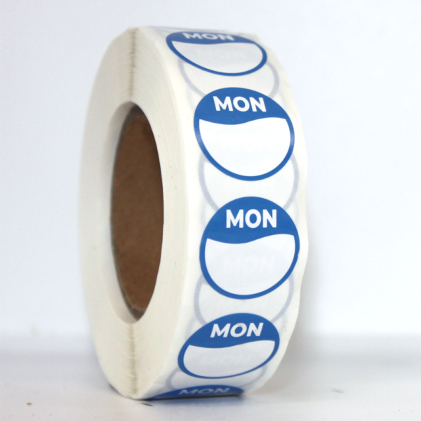 Day Dot Food Hygiene / Prioritisation Label for Monday, Pack of 1,000 Labels, 20mm Diameter