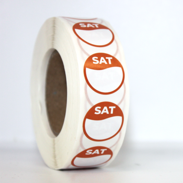 Day Dot Food Hygiene / Prioritisation Label for Saturday, Pack of 1,000 Labels, 20mm Diameter