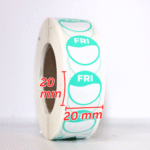 Day Dot Food Hygiene / Prioritisation Label for Friday, Pack of 1,000 Labels, 20mm Diameter