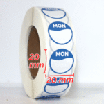 Day Dot Food Hygiene / Prioritisation Label for Monday, Pack of 1,000 Labels, 20mm Diameter