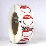 Day Dot Food Hygiene / Prioritisation Label for Wednesday, Pack of 1,000 Labels, 20mm Diameter
