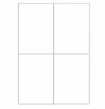 Poly Waterproof Blank Label Sheets A4 (A6 x 4 labels on a sheet, 100 x 5)
