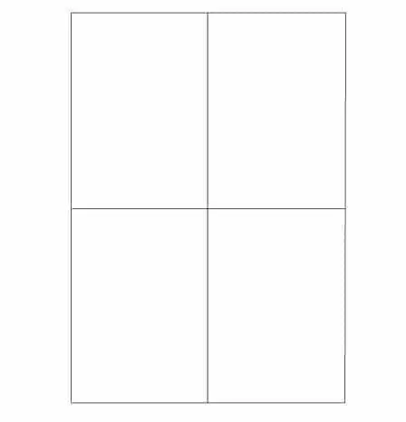 Poly Waterproof Blank Label Sheets A4 (A6 x 4 labels on a sheet, 100 x 5)