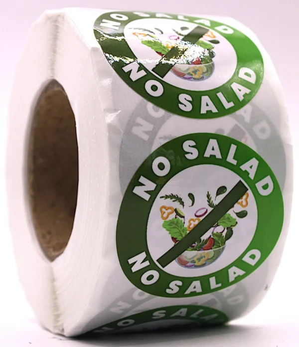 No Salad Labels – Round 40mm Stickers, Roll of 500