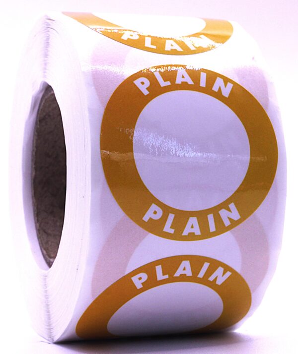 Plain Labels – Round 40mm Stickers, Roll of 500