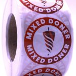 Mixed Doner Labels – Round 40mm Stickers, Roll of 500
