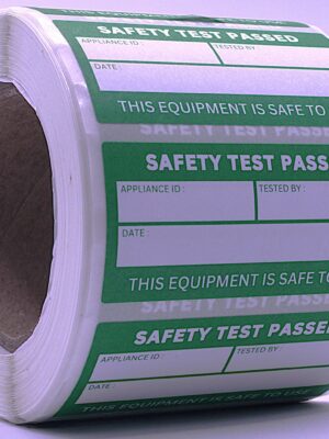 PAT Test Labels – 50mm x 24mm Stickers (Roll of 500)