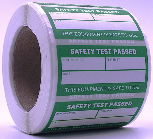 PAT Test Labels – 50mm x 24mm Stickers (Roll of 500)