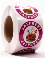 Jalfrezi Labels – Round 40mm Stickers, Roll of 500
