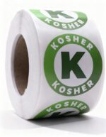 Kosher Labels – Round 40mm Stickers, Roll of 500